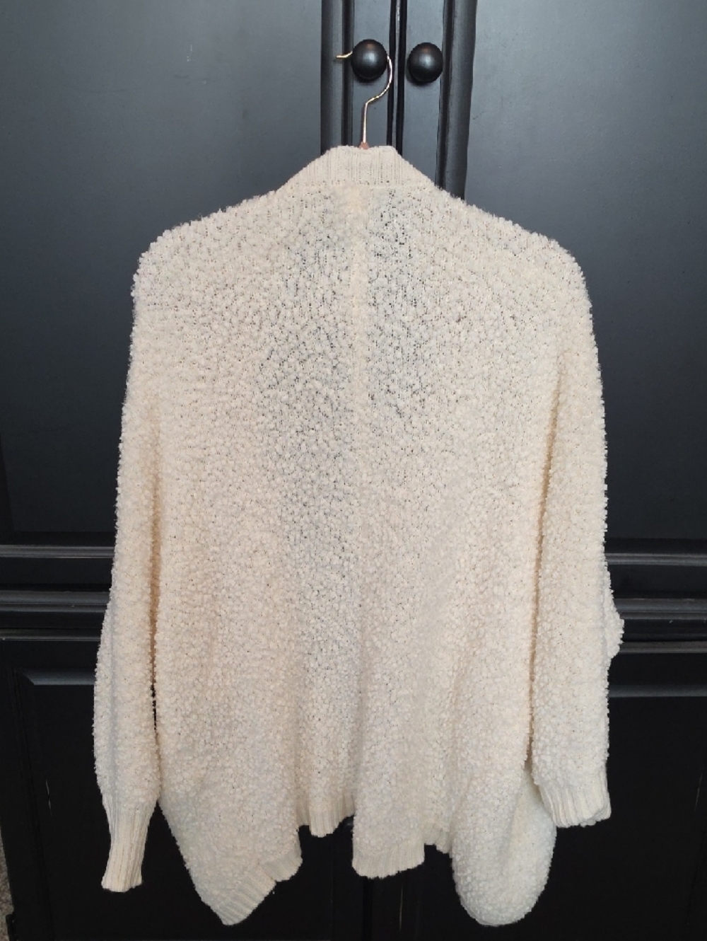SALE! free press Cream Bouclé Open-Front Cardigan - Picture 3 of 5